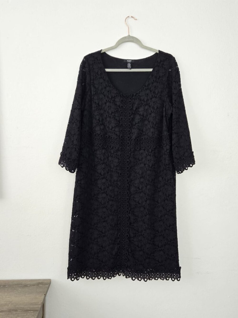 Alfani Elegant Black Lace Dress Women's Size 1X Plus Size